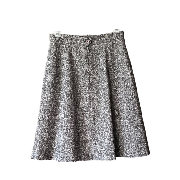 Gray tweed A line wool blend Corbin collection skirt - Picture 2 of 5